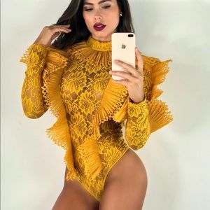 Mustard Long Sleeve Bodysuit